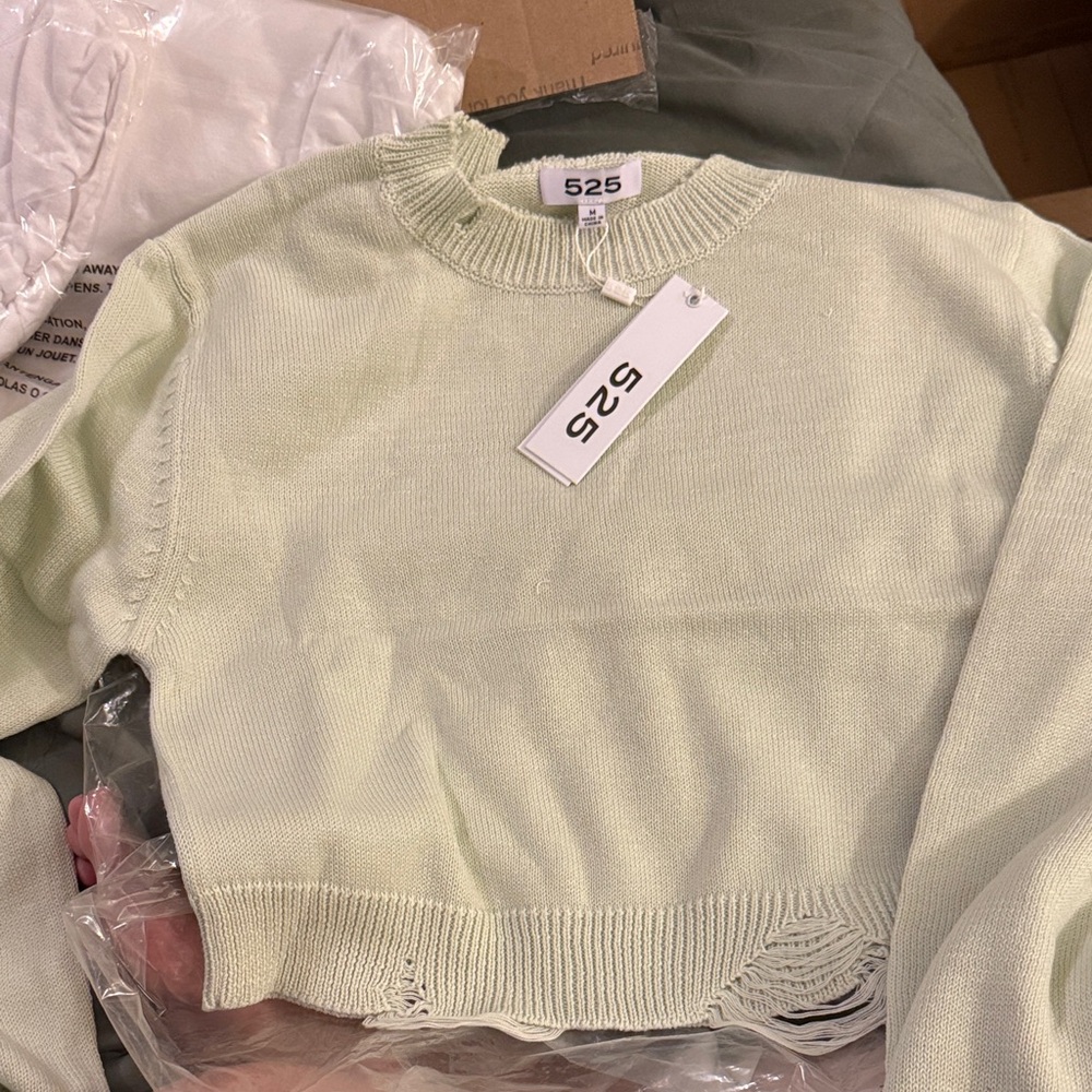 525 America Women's Mint Crew Neck Sweater